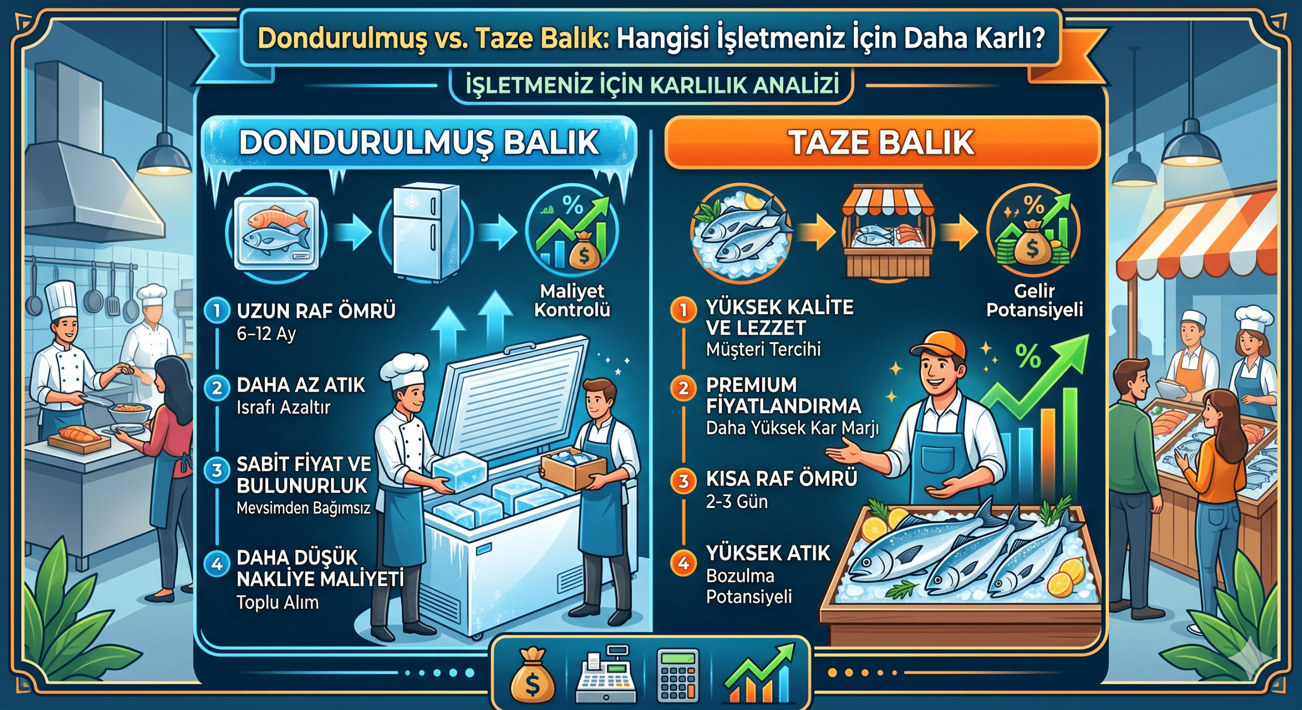 Dondurulmuş vs. Taze Balık: Hangisi İşletmeniz İçin Daha Karlı?