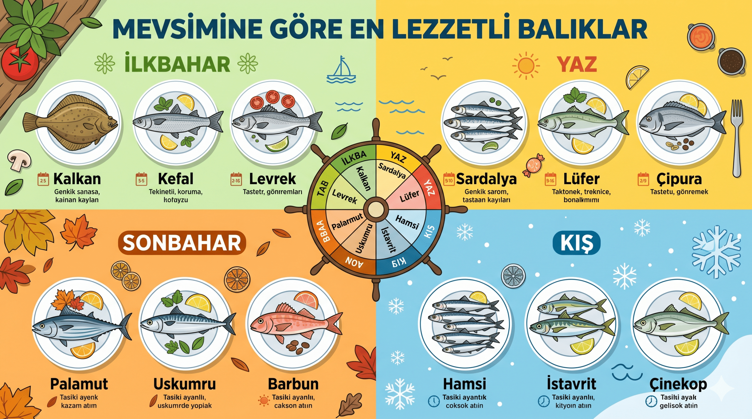 Mevsimine Göre En Lezzetli Balık Hangisi?